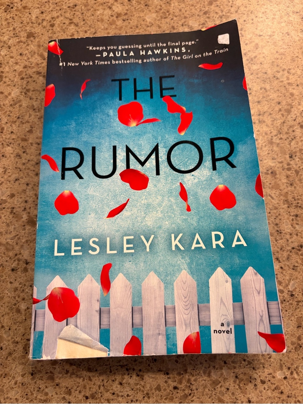 Lesley Kara The Rumor Paperback - Blue Cover with Red Petals